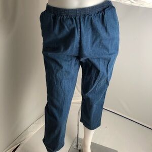 Alfred Dunner pull on blue denim pants